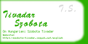 tivadar szobota business card